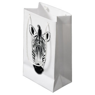 Sacola Para Presentes Pequena Face Zebra