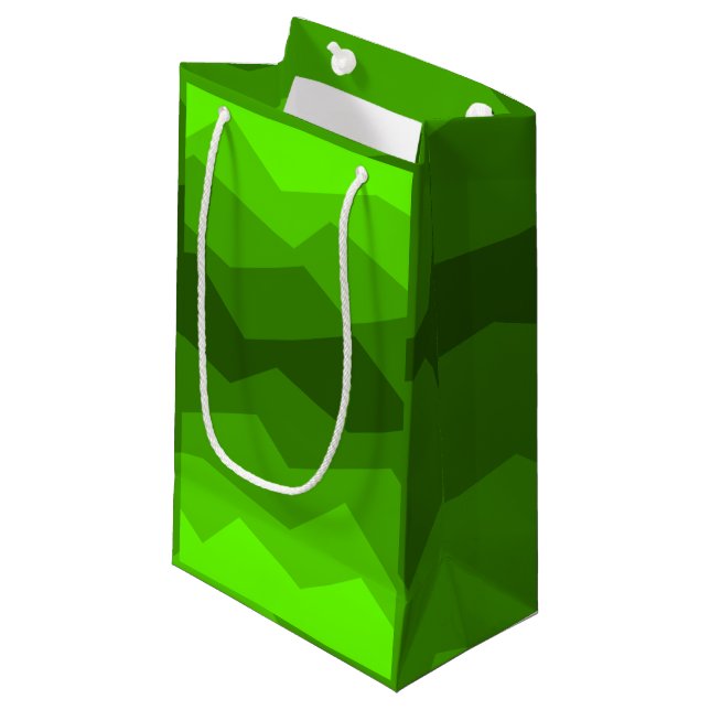 Sacola Para Presentes Pequena Fade Verde (Frente inclinada)
