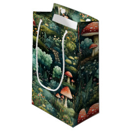 Sacola Para Presentes Pequena Fairytala em Fairyland Mushroom House Laranja Verd