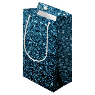 Sacola Para Presentes Pequena Faíscas de luz azul-bebê