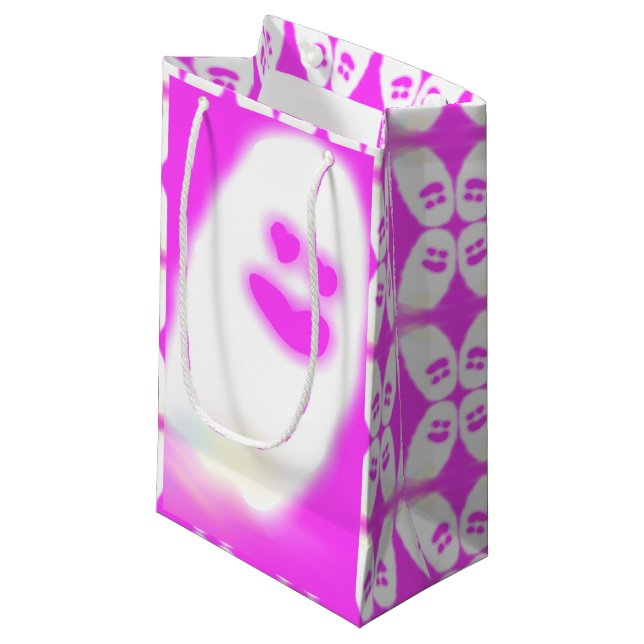 Sacola Para Presentes Pequena Fantasma fofo de Pinkoew (Frente inclinada)