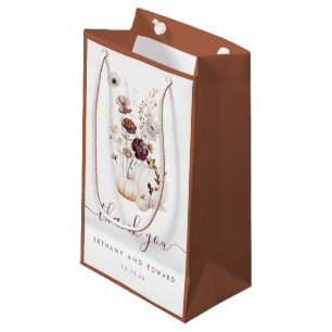 Sacola Para Presentes Pequena Favor de casamento floral outonal caprichoso