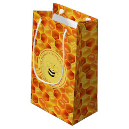 Sacola Para Presentes Pequena Favor de Chá de Bebê com Tema de Abelha Fofa