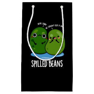 Sacola Para Presentes Pequena Feijões esmagados Engraçado Veggie Bean Pun Dark B