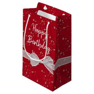 Sacola Para Presentes Pequena Feliz aniversário de Arcos e bolhas