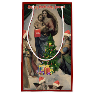 Sacola Para Presentes Pequena Feliz aniversario, Jesus! Remake engraçado de