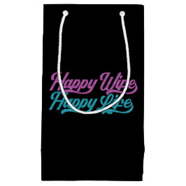 Sacola Para Presentes Pequena Feliz Dia de as mães de vida feliz da esposa| Saco