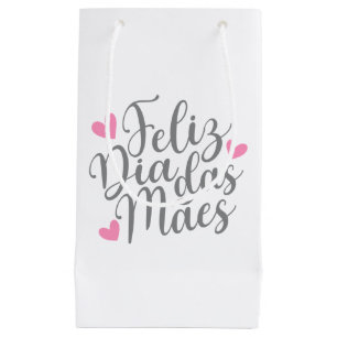 Sacola Para Presentes Pequena Feliz Dia de as mães Dia Das Mães Saco Presente