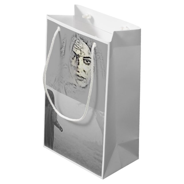 Sacola Para Presentes Pequena Feliz Halloween Gift Bag (Verso inclinado)