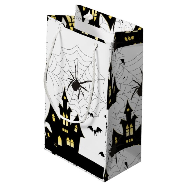 Sacola Para Presentes Pequena Feliz Halloween Gift Bag (Verso inclinado)