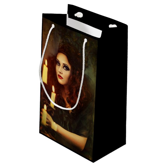 Sacola Para Presentes Pequena Feliz Halloween Gift Bag (Verso inclinado)