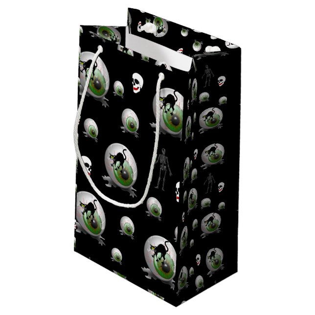 Sacola Para Presentes Pequena Feliz Halloween Gift Bag (Verso inclinado)