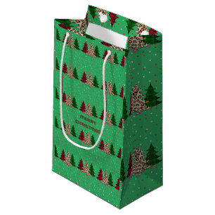 Sacola Para Presentes Pequena Feliz Natal Moderno e Elegante