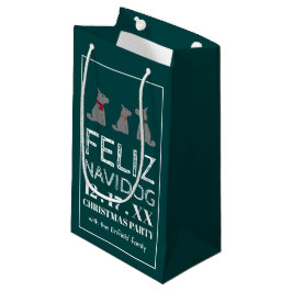 Sacola Para Presentes Pequena Feliz Navidog, Estilo Espanhol de Natal
