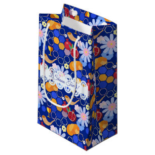 Sacola Para Presentes Pequena Feliz Rosh Hashanah Jewish Ano Novo Padrão Floral