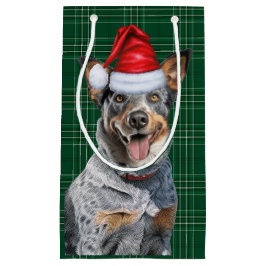 Sacola Para Presentes Pequena Feriado Azul Hele Festivo Xadrez Natal