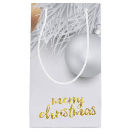 Sacola Para Presentes Pequena Feriado,Bolas de Natal,Ramais de Árvore de Pinos