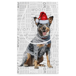 Sacola Para Presentes Pequena Feriado de Cachorro Feriado de Natal Bonito Arte d