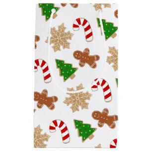 Sacola Para Presentes Pequena Feriado de Cookies de Natal