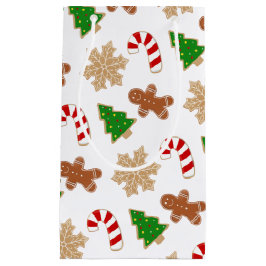 Sacola Para Presentes Pequena Feriado de Cookies de Natal