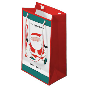 Sacola Para Presentes Pequena Feriado de Natal de Hóquei em Campo
