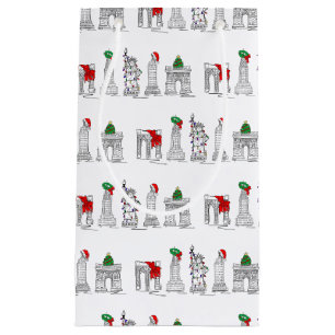 Sacola Para Presentes Pequena Feriado de Natal para marcos da Nova Iorque NYC