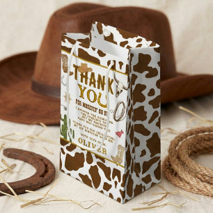 Sacola Para Presentes Pequena Festa de 1º Aniversário do Primeiro Rodeio Western