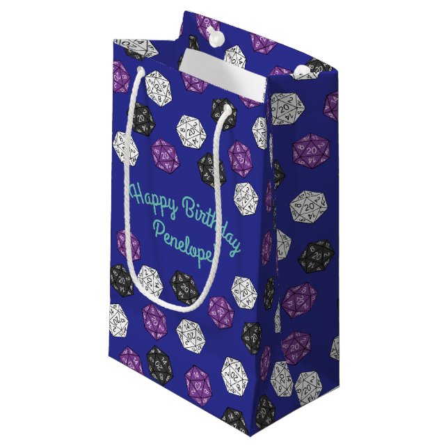 Sacola Para Presentes Pequena Festa de Aniversário de criança de 20 DND Games de (Frente inclinada)