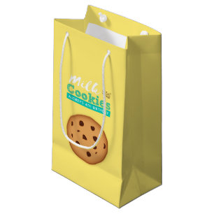 Sacola Para Presentes Pequena Festa de aniversário de Leite e Cookies
