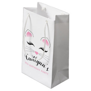 Sacola Para Presentes Pequena Festa de aniversário Glam Cat