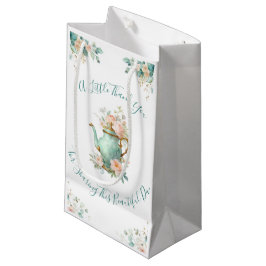 Sacola Para Presentes Pequena Festa Floral Romântica de Rosas Vintage Shabby Chi