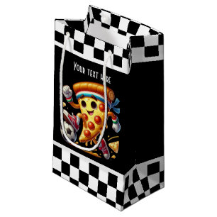 Sacola Para Presentes Pequena festa legal de pizza cozinheira