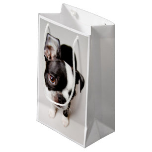 Sacola Para Presentes Pequena Filhote de cachorro de Edison Boston Terrier