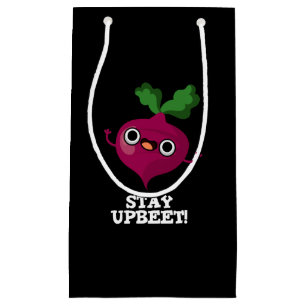 Sacola Para Presentes Pequena Fique Engraçado Veggie Beet Dark BG