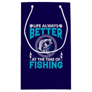 Sacola Para Presentes Pequena Fishing Theme