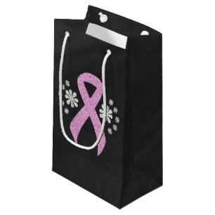 Sacola Para Presentes Pequena Fita de Sensibilização Rosa Chalkboard