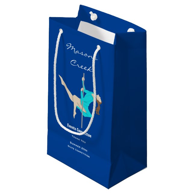 Sacola Para Presentes Pequena Fitness de Poste (Frente inclinada)