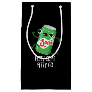 Sacola Para Presentes Pequena Fizzy Vem Fizzy Vai Engraçado Pop de Soda Pun Dark