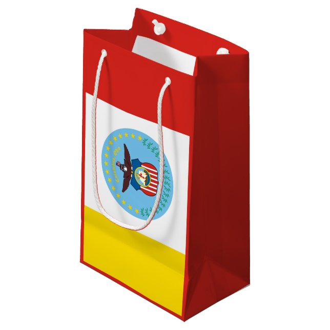 Sacola Para Presentes Pequena Flag of Columbus, Ohio Small Gift Bag (Frente inclinada)
