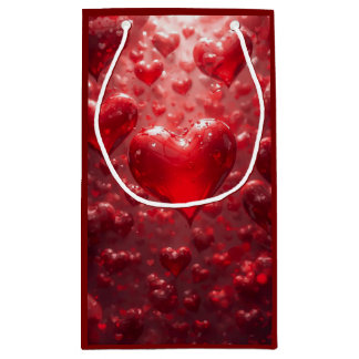 SACOLA PARA PRESENTES PEQUENA FLOATING HEARTS