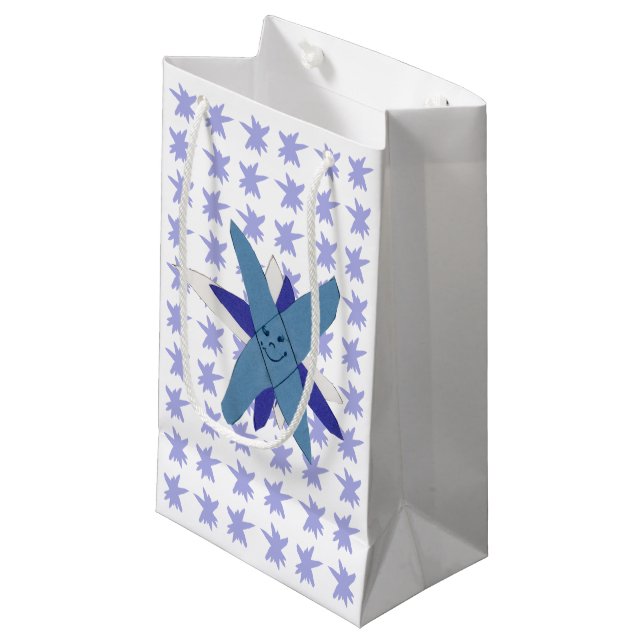 Sacola Para Presentes Pequena Floco de neve (Frente inclinada)