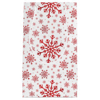Flocos de neve bonito de Natal Vermelho em Branco 