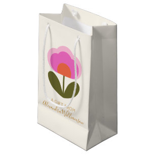 Sacola Para Presentes Pequena Flor Escandinavo Custa Personalizou Um Presente De