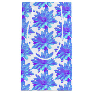 Sacola Para Presentes Pequena Flor floral púrpura Elegante