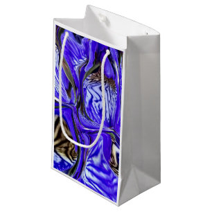 Sacola Para Presentes Pequena Flor Roxo-Íris