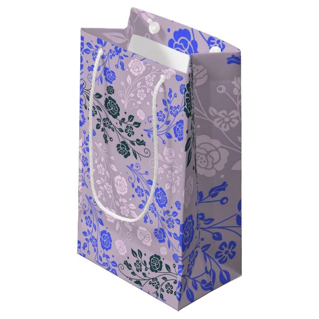 Sacola Para Presentes Pequena Floral Luxury (Frente inclinada)