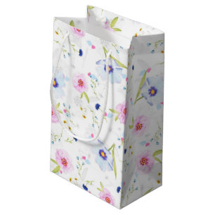 Sacola Para Presentes Pequena Flores de Jardim Frescas -