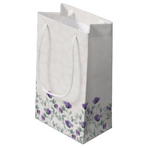 Sacola Para Presentes Pequena Flores de Jardim - Saco do Presente