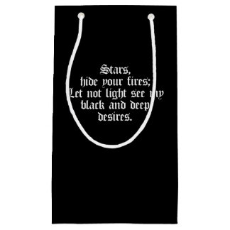 Sacola Para Presentes Pequena Fogos do couro cru das estrelas das citações do