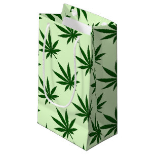 Sacola Para Presentes Pequena Folha da erva daninha